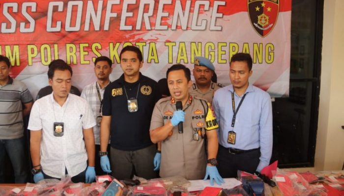 Sembilan Senpi dan Ratusan Butir Peluru Tajam Ilegal Diamankan Polresta Tangerang