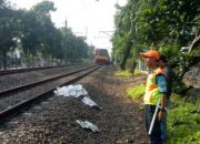 Seorang Pria Tewas Tertabrak Kereta di Lenteng Agung