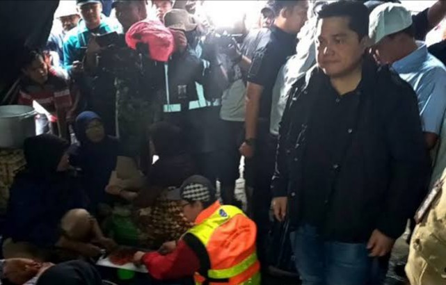 Bantuan banjir, Menteri BUMN terus berkolaborasi dengan BNPB