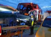Dua orang tewas akibat kecelakaan Bus Pariwisata di Tol Madiun-Ngawi