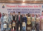 SMPN 1 Rangkasbitung  Kelas IX Melaksanakan Acara Pelepasan Dan Tasyakuran Tahun Ajaran 2022/2023