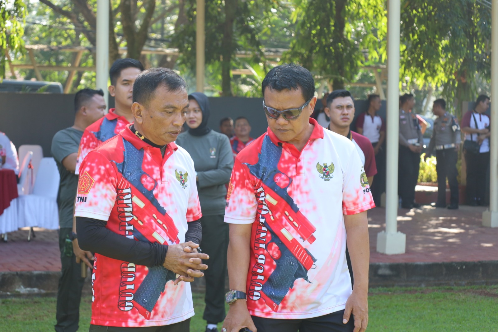 Menyambut HUT Bhayangkara ke-77 Polda Banten Gelar  Olahraga Bersama TNI- Polri