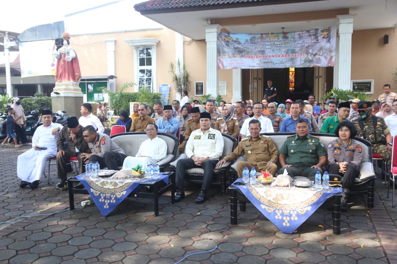 Peringati Hari Bhayangkara Ke-77, Walikota Serang Apresiasi Kepedulian Polri Kepada Masyarakat Kota Serang