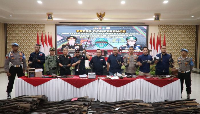 Ungkap Kasus Satgas Ops TNUK Terkait Kepemilikan Senjata Api Ilegal