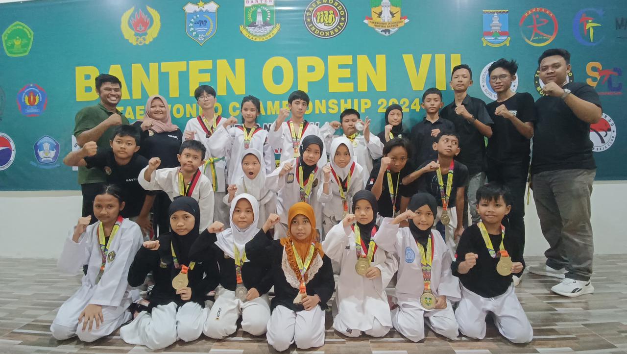 Club One Taekwondo Fighter sabet 13 Medali Emas dan 5 Perak di Kejuaraan Banten Open