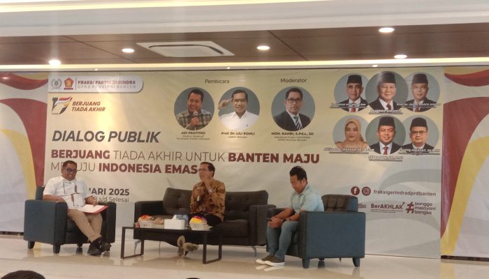 Fraksi Partai Gerindra Gelar Diskusi Bertema Berjuang Tiada Akhir Untuk Banten Maju Menuju Indonesia Emas