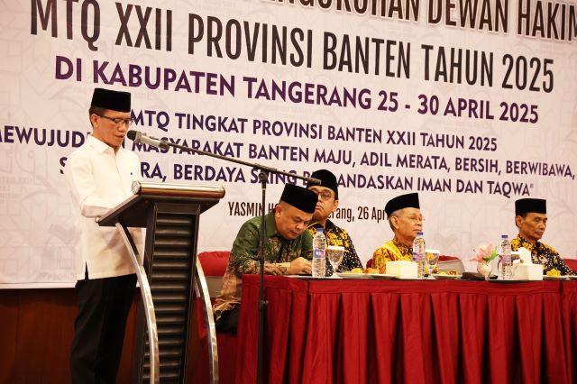 Buka Orientasi Dewan Hakim MTQ XXII Banten, Plh Sekda Nana Supiana: Penilaian Harus Objektif