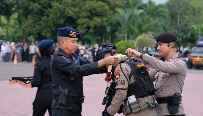 Polda Banten Sambut 98 Personel Sat Brimob Purna Tugas Operasi Amole II