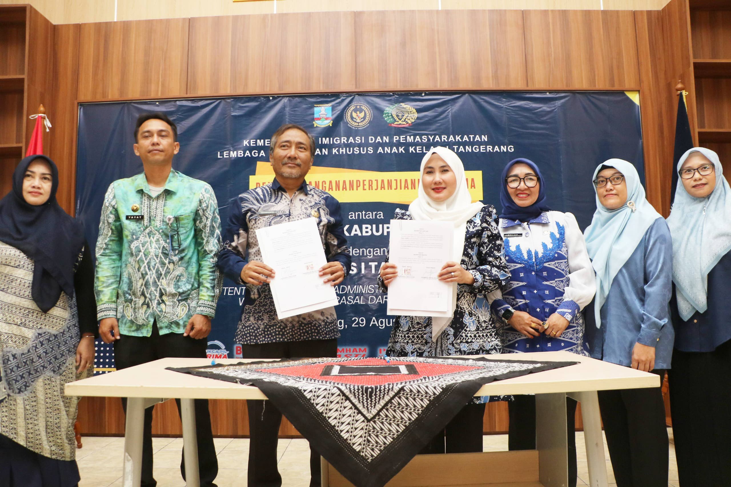 Penuhi Hak Warga Binaan, Disdukcapil Kabupaten Serang-LPKA Kelas 1 Tangerang Teken PKS