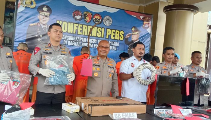 Delapan Pelaku Curas dan Curat Berhasil di Ringkus Polres Serang