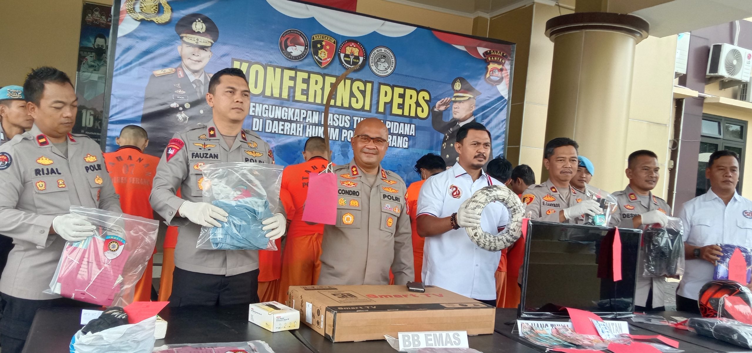 Delapan Pelaku Curas dan Curat Berhasil di Ringkus Polres Serang
