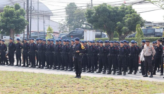Polda Banten Gelar Apel Kesiapsiagaan Penanganan Radiasi Cesium-137 di Cikande