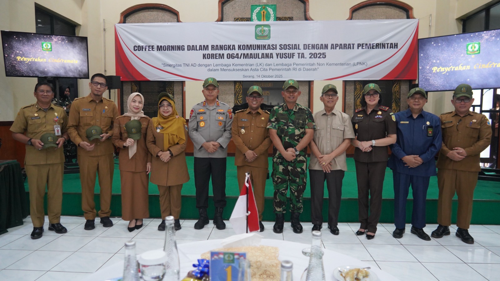 Dalam Suasana Santai Korem 064/MY Gelar Coffee Morning Perkuat Sinergi Pembangunan Banten 