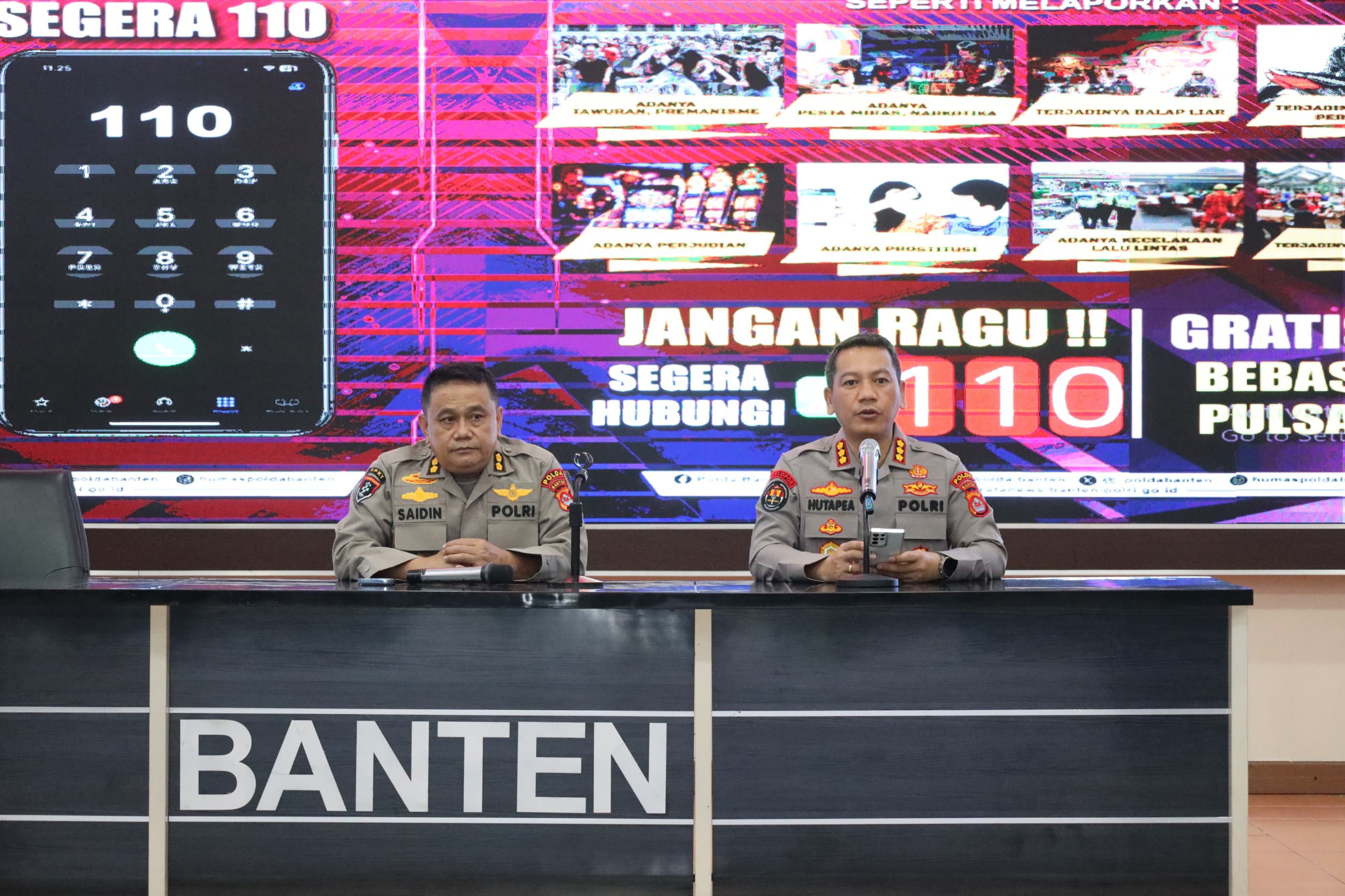 Polda Banten Sosialisasikan Call Center 110 dan Layanan Laporan Polisi Online