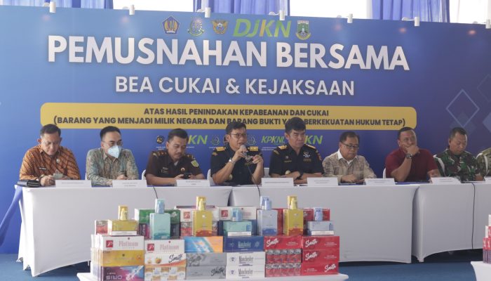 Sinergi Bea Cukai dan Kejaksaan Musnahkan Jutaan Rokok Ilegal di Banten