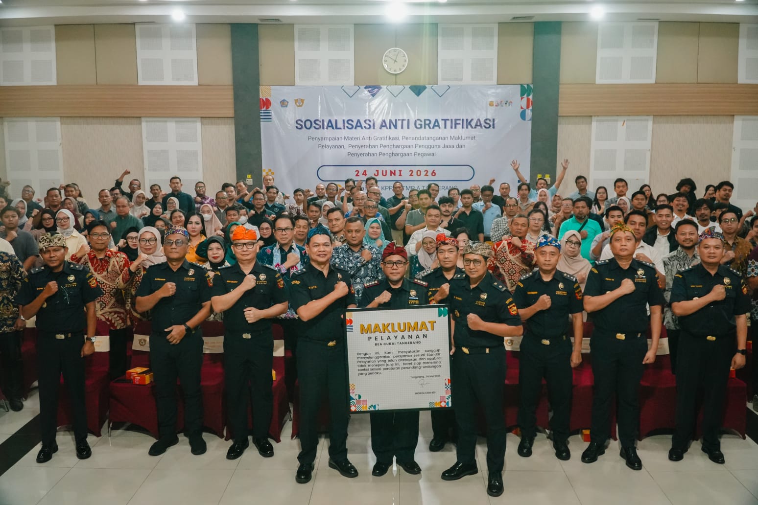 Bea Cukai Tangerang Gaungkan Anti Gratifikasi, Kick Off Menuju WBBM dan Beri Penghargaan Pelaku Usaha