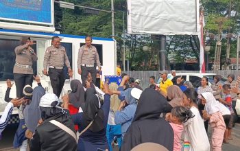 Satlantas Polresta Serang Kota Gelar Kuis Keselamatan di CFD