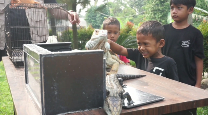 Libur Sekolah, Cafe Ergana Adakan Komunitas Satwa Diserbu Anak-anak
