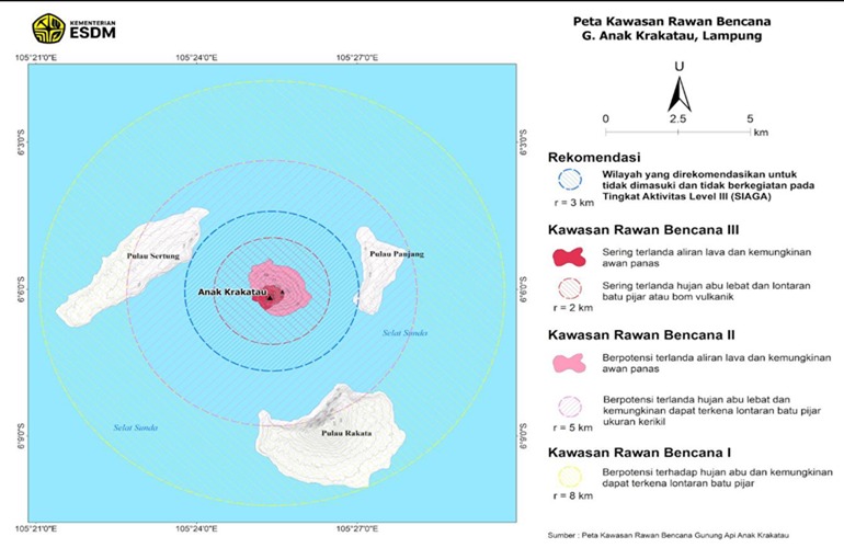 Gunung Anak Krakatau Berstatus Siaga, Warga dan Wisatawan Dilarang Dekat Kawah dalam Radius 3 Km