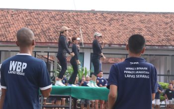 Lapas Serang Gelar Senam Bersama Warga Binaan, Jaga Kebugaran dan Pola Hidup Sehat