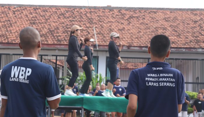 Lapas Serang Gelar Senam Bersama Warga Binaan, Jaga Kebugaran dan Pola Hidup Sehat