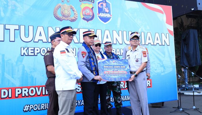 Polda Banten Salurkan Bantuan Rp250 Juta untuk Korban Gempa NTT