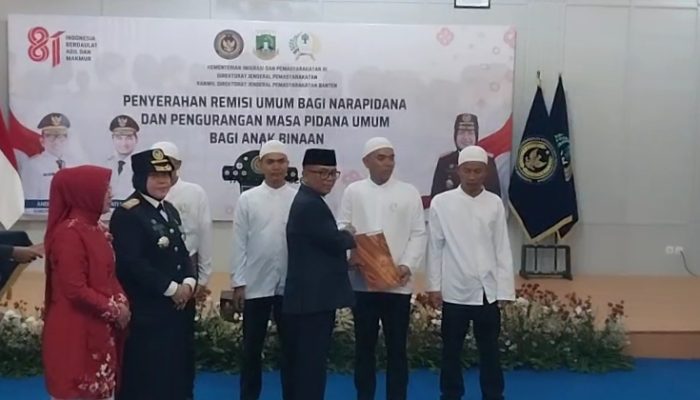 6.122 Warga Binaan di Banten Terima Remisi HUT RI ke-81, Kasus Narkotika Terbanyak