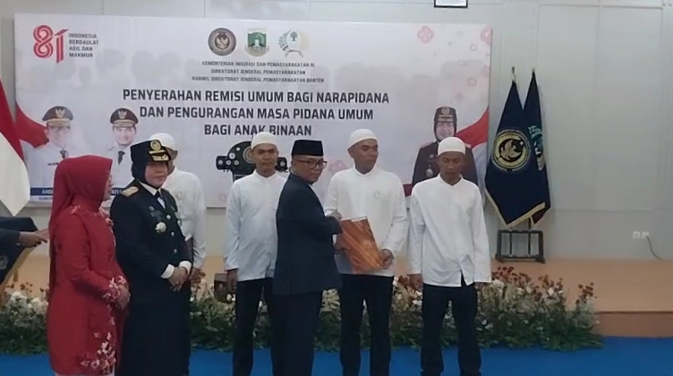 6.122 Warga Binaan di Banten Terima Remisi HUT RI ke-81, Kasus Narkotika Terbanyak